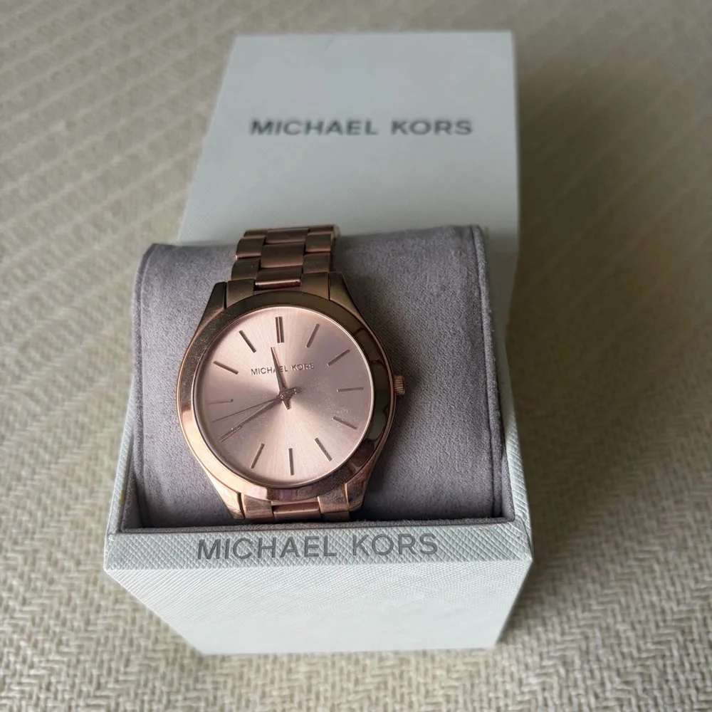 Michael Kors Slim Runway Rose Gold-tone Watch